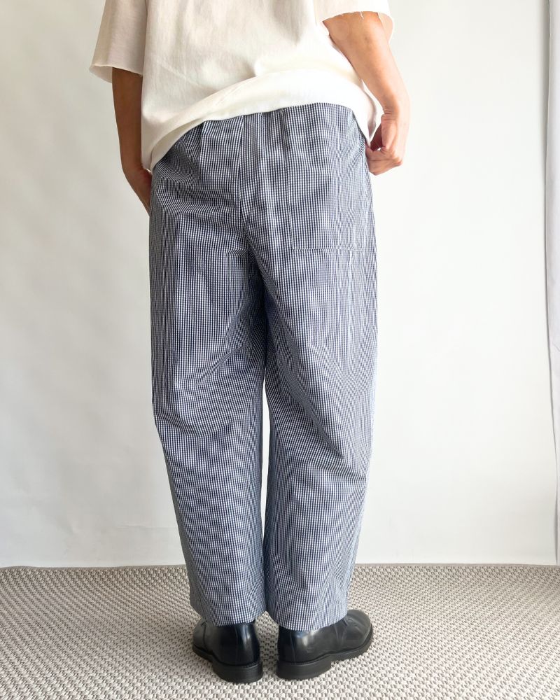 HAKAMA-W タックイージーパンツ NavyCheck