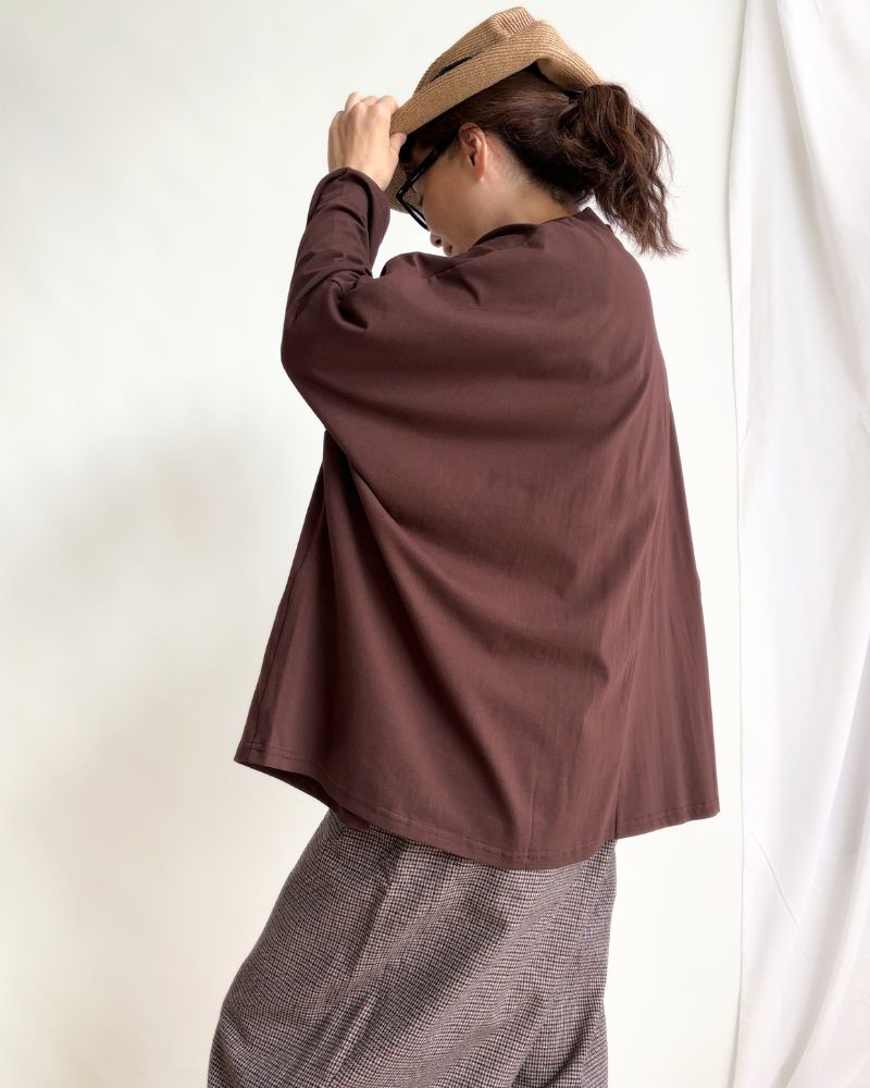 WIDE BOX SILHOUETTE TOPS 'CADEN' Brown