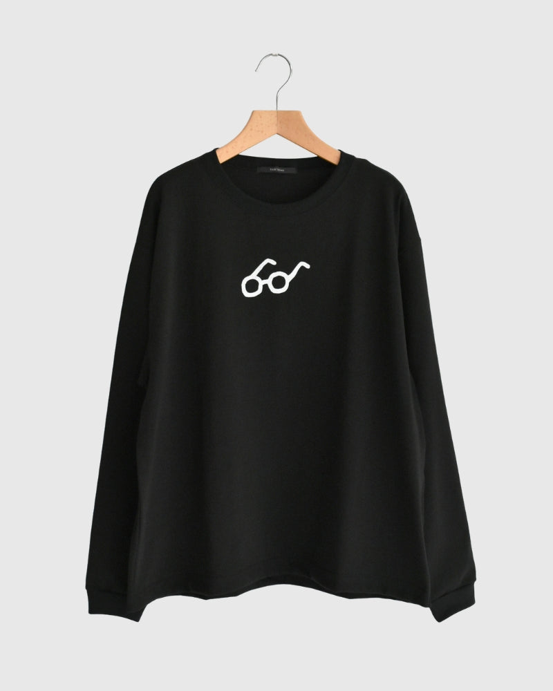 メンズのめがねTee Black