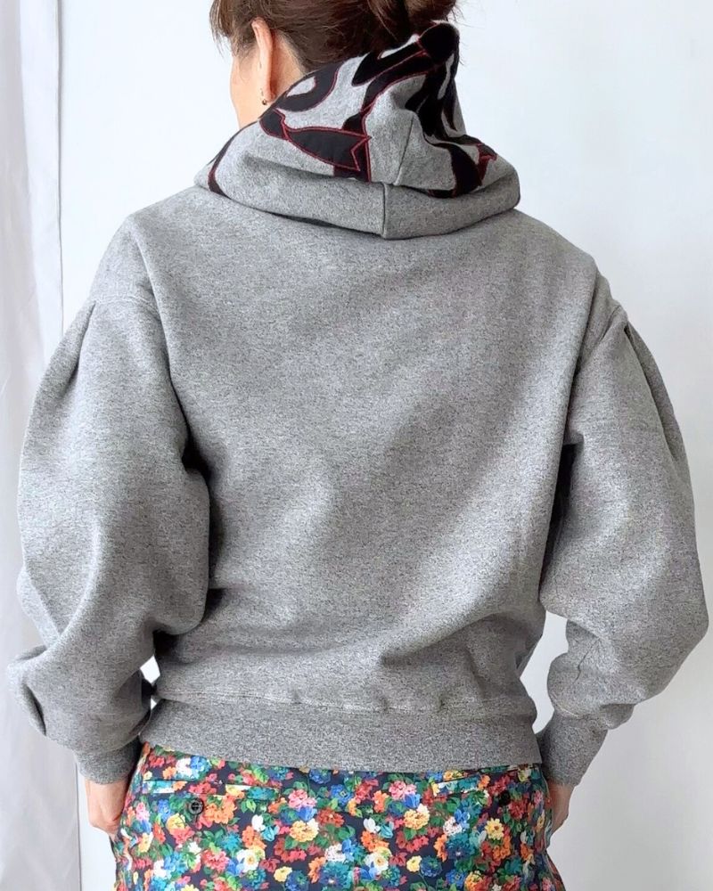 【sale】裏毛リボンパーカー Gray