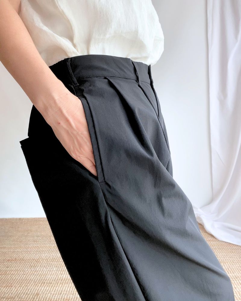 4WAY STRETCH COCOON PANTS 'HAPI' Black