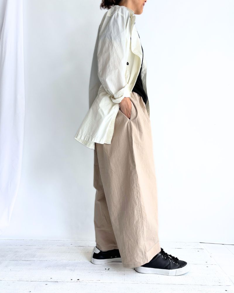 リラックスコットンワイドパンツ Beige