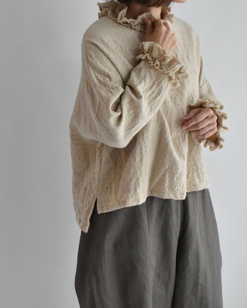 ウールボックスプルオーバー Beige