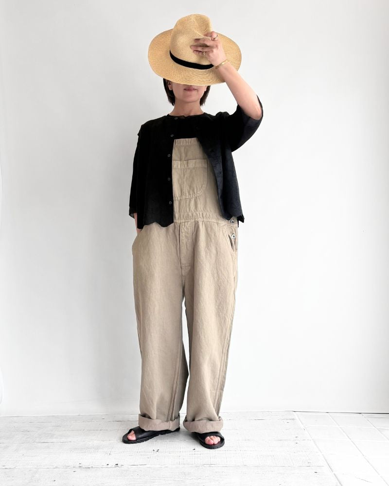デニムオーバーオール Beige