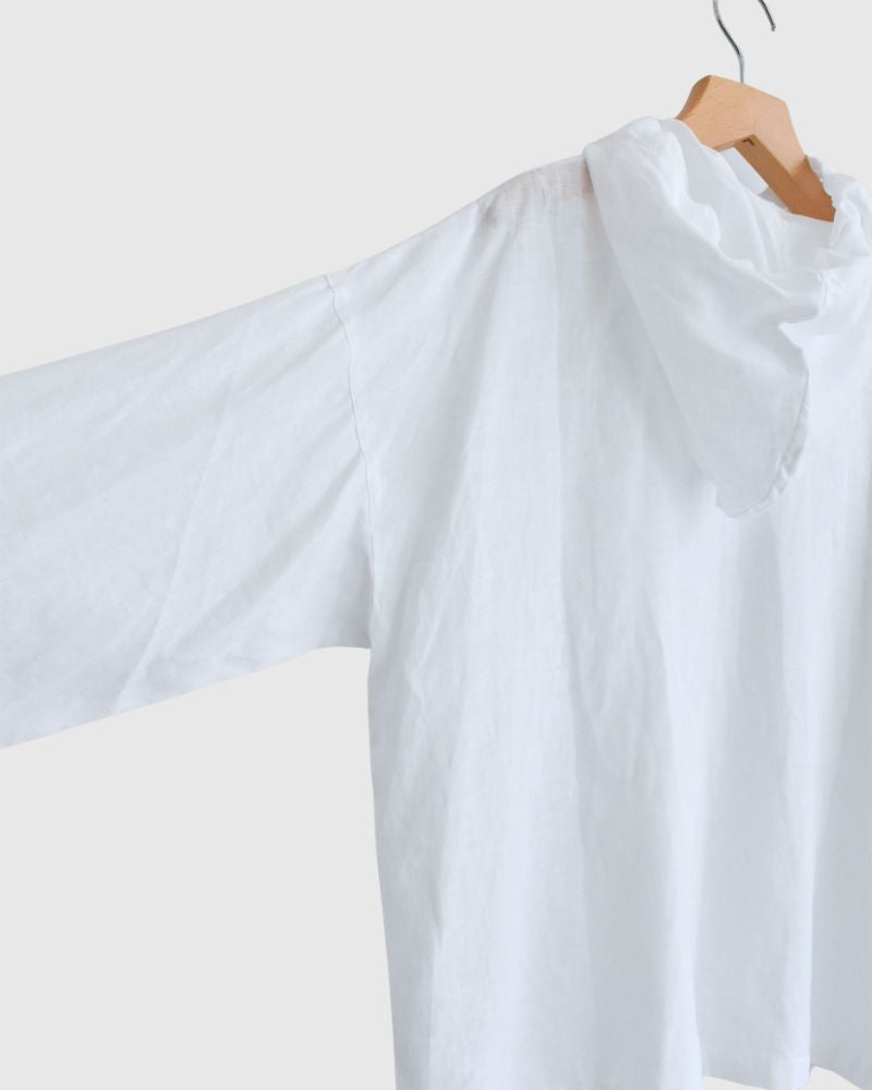 フーディシャツ（LINEN） White