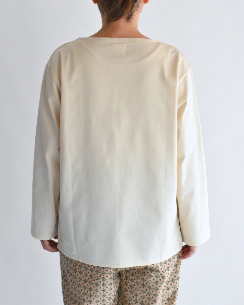 ギザコットン バスクTシャツ Ivory