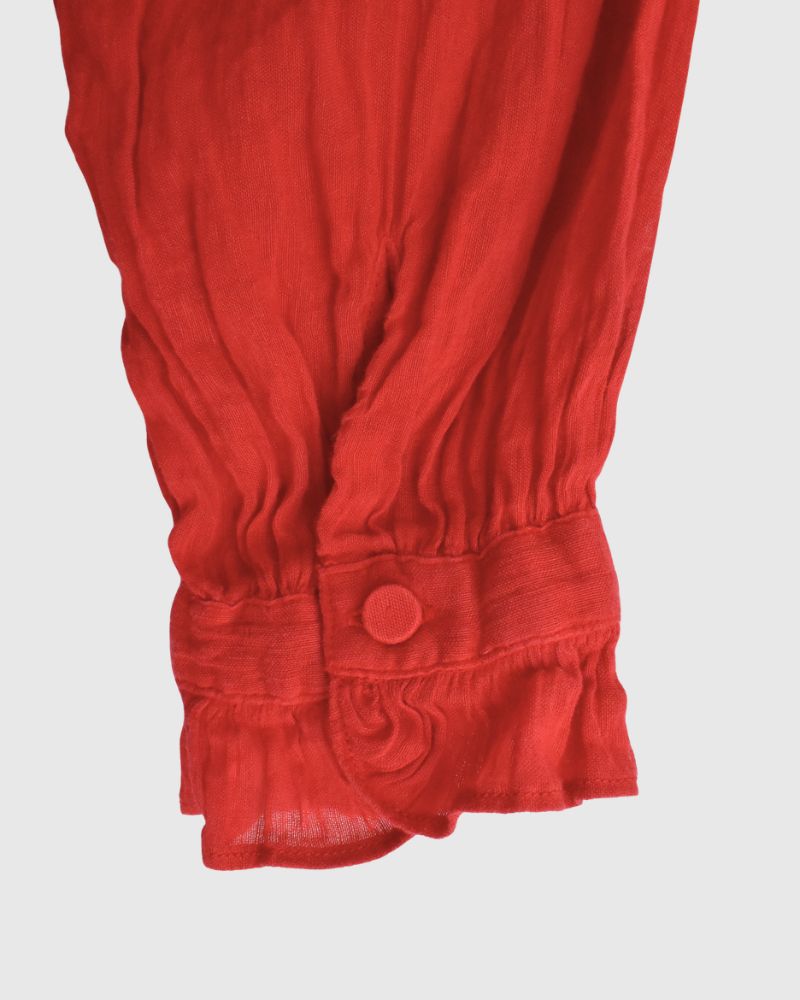 FRILL COLLAR SHIRTS DeepRed