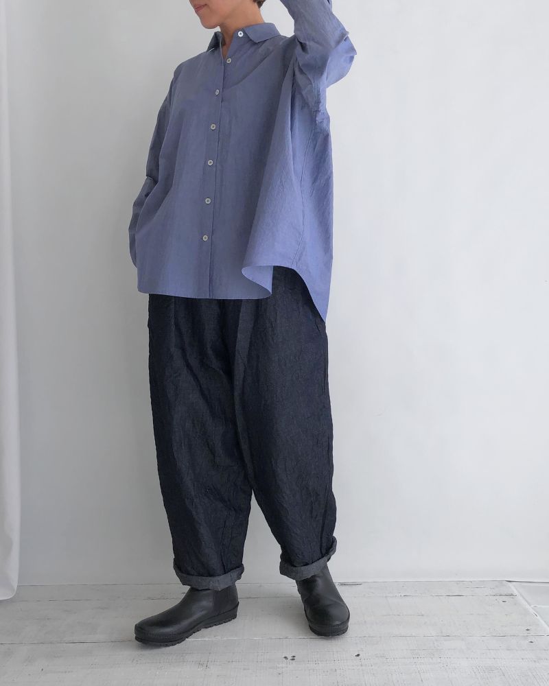 レギュラーカラービッグシャツ Navy