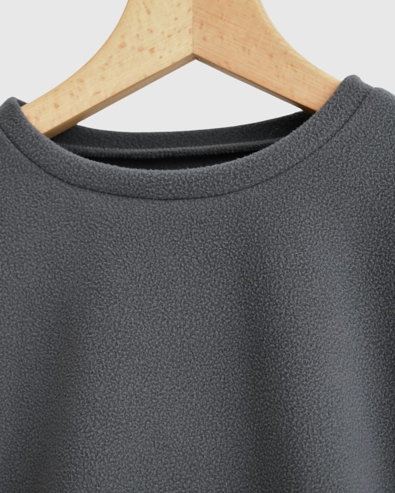 フリース ヘムリボンプルオーバー Gray