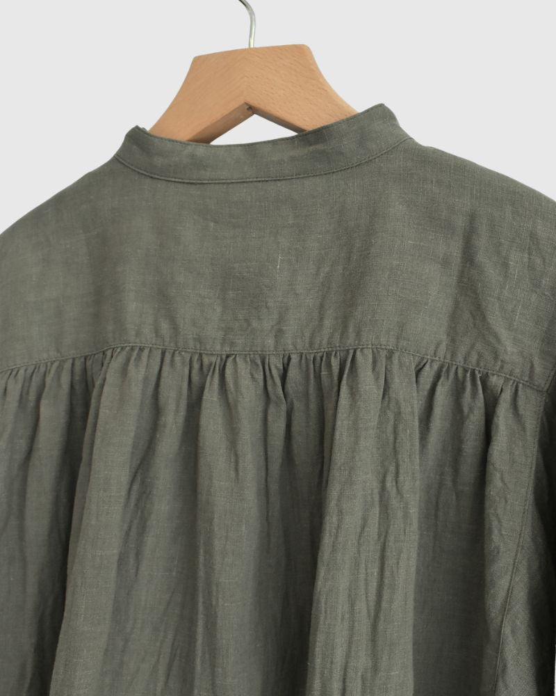フレンチリネン シャツ Khaki