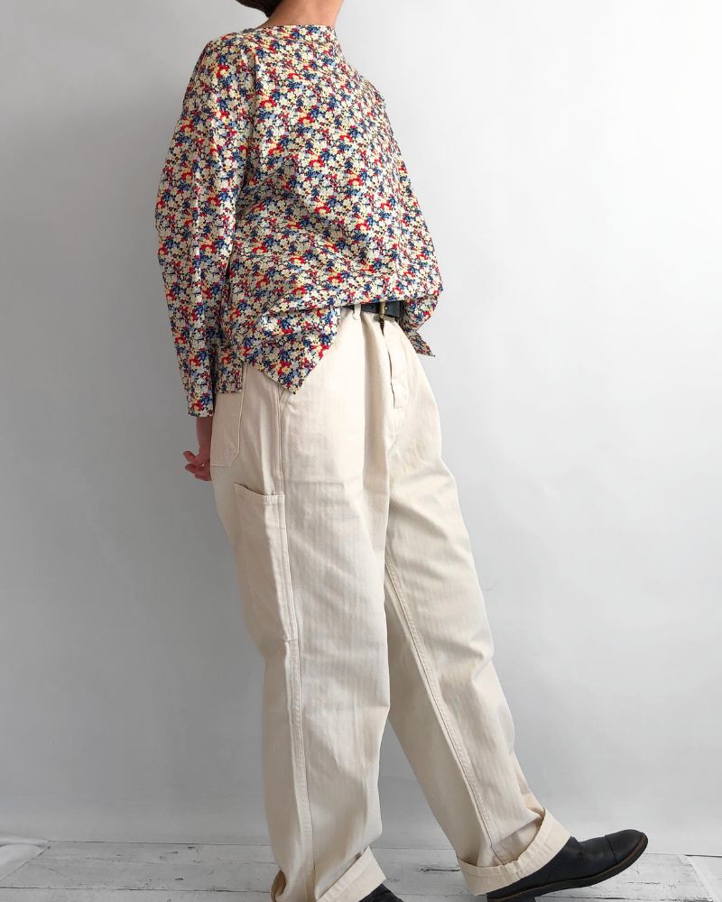 ボートネックブラウス（LIBERTY） Red