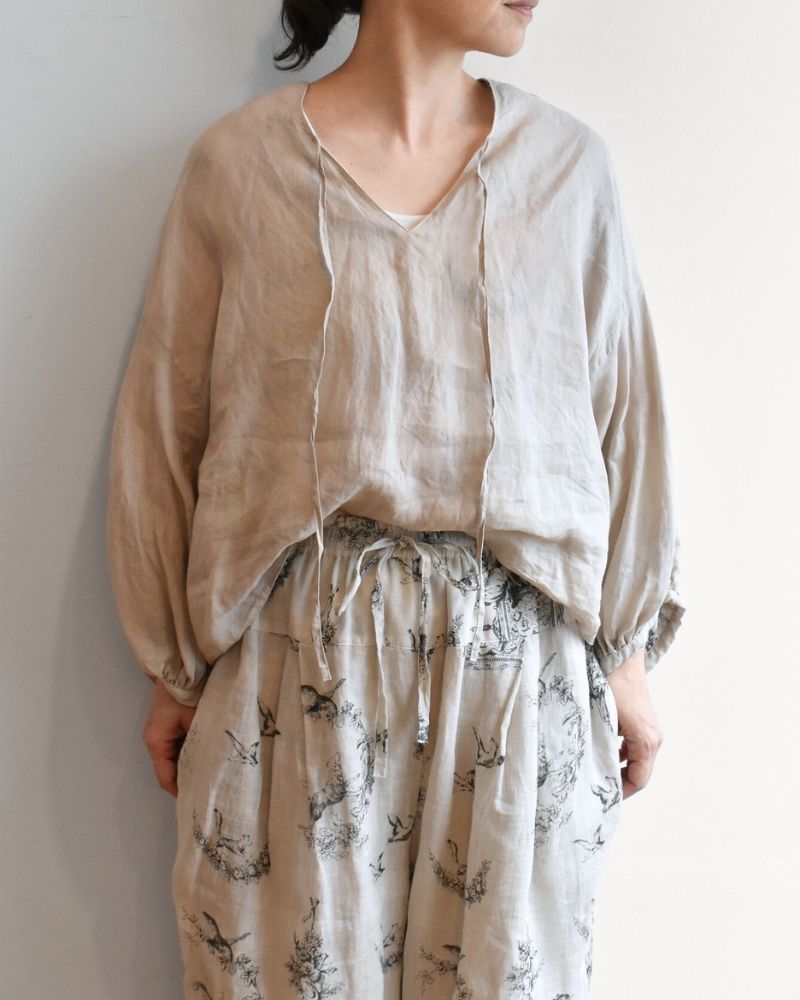 【予約】MS/F G1205 Florence ブラウス - reversible -（8月初旬 - 8月中旬）