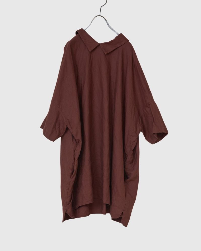 【予約】S/S LA465 ORDINARY WIDE SHIRT TUNIC BLOUSE（5月初旬 – 5月中旬）