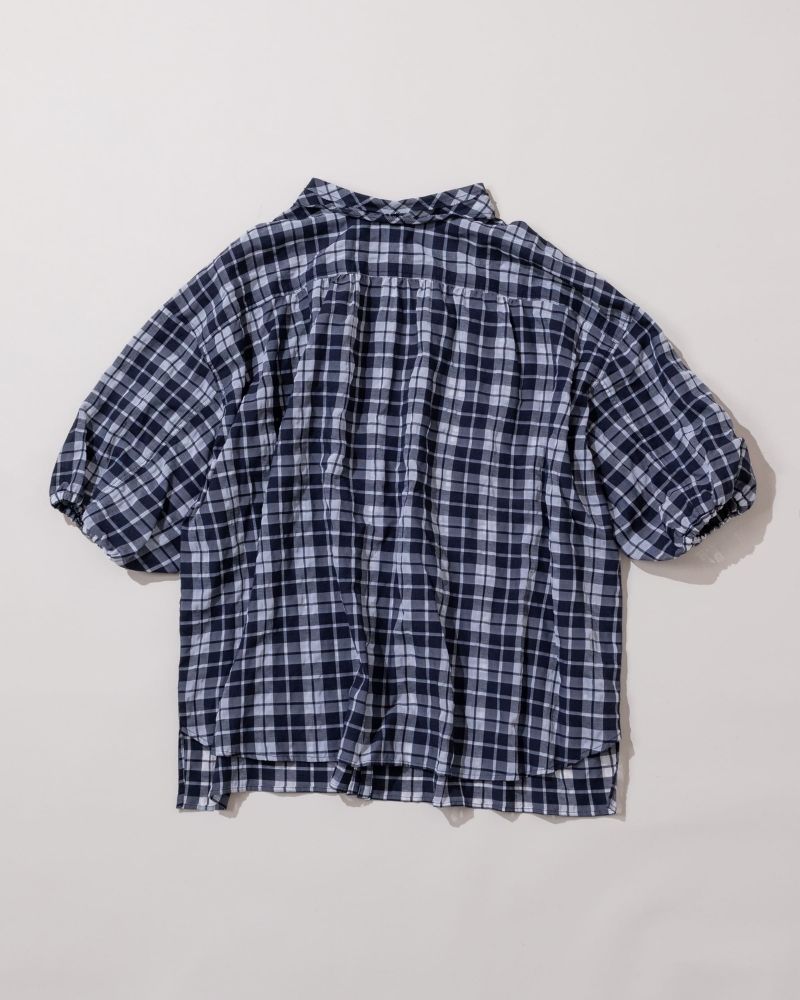 【予約】S/S TT187 前後で着れる シアチェックシャツ（4月）