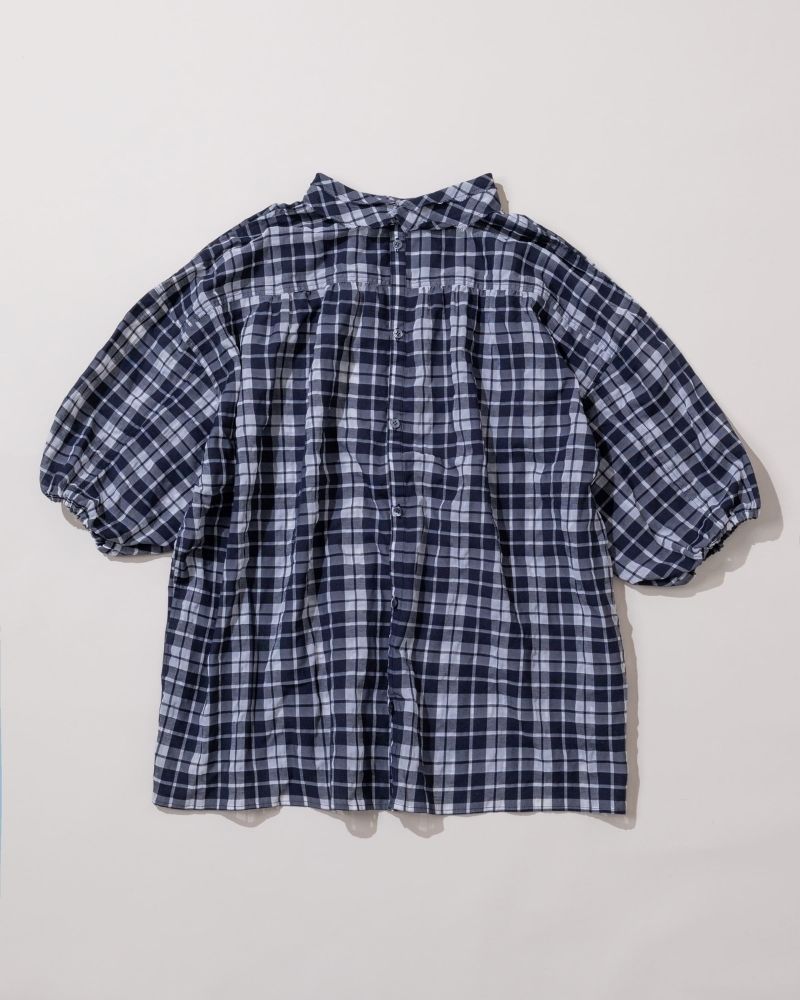 【予約】S/S TT187 前後で着れる シアチェックシャツ（4月）