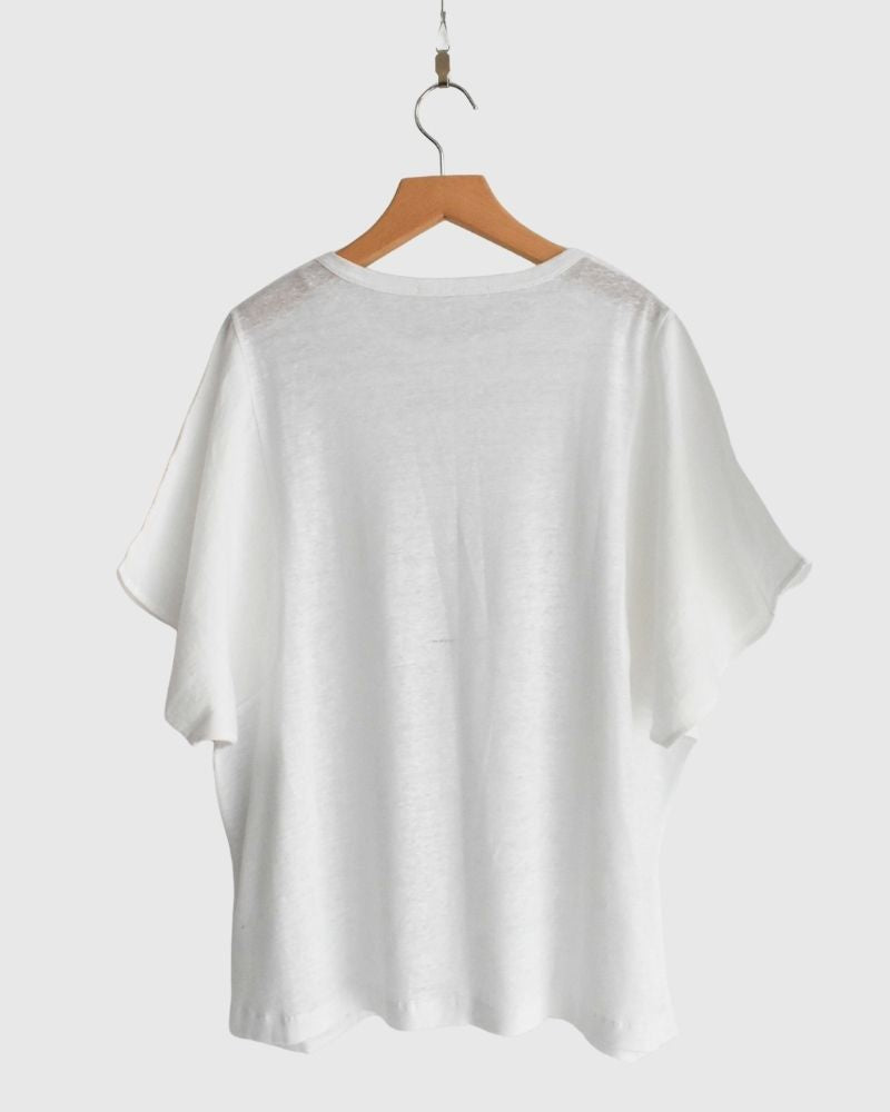 【sale】リネンTee White/White