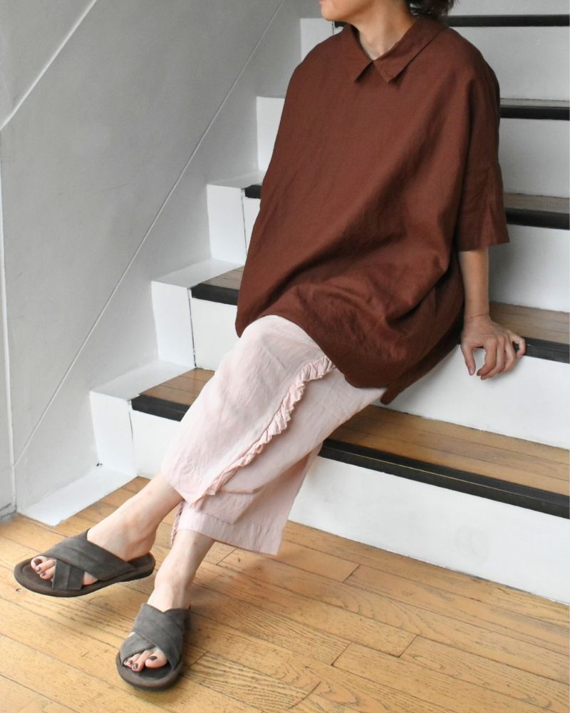 【予約】S/S LA465 ORDINARY WIDE SHIRT TUNIC BLOUSE（5月初旬 – 5月中旬）