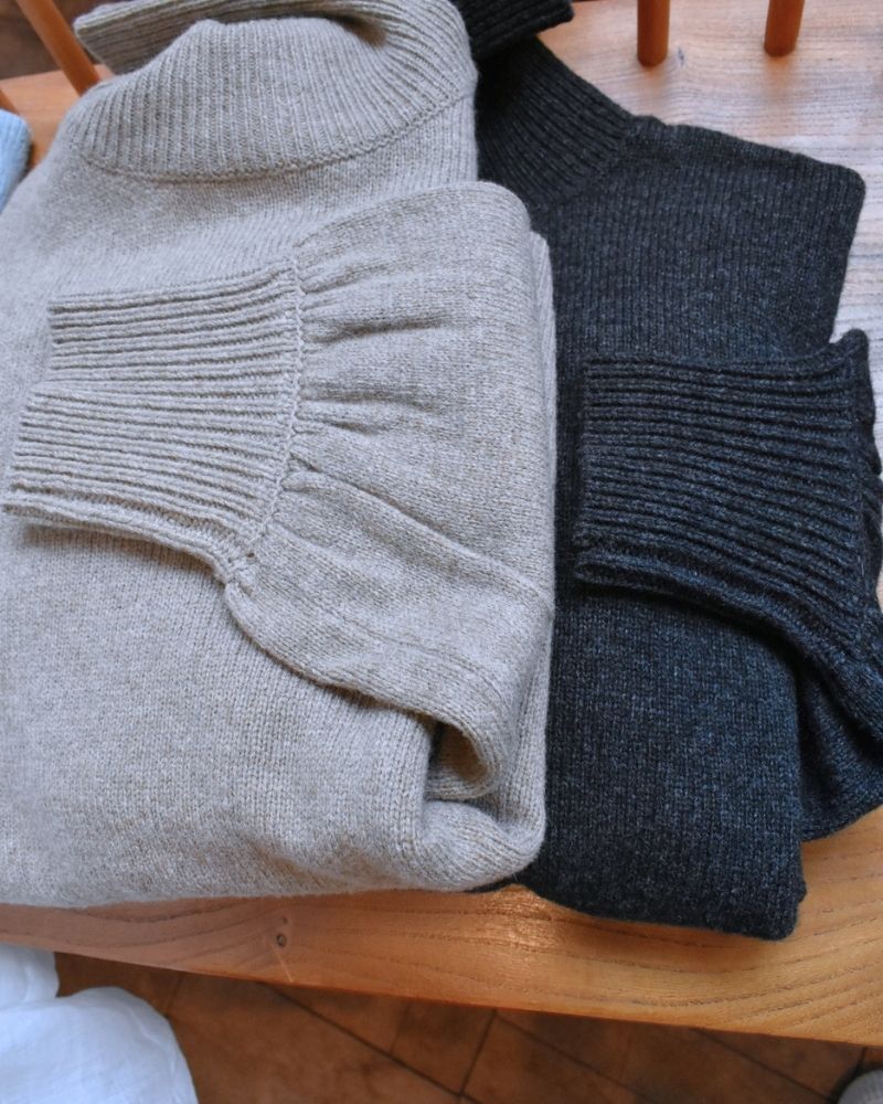 【予約】 F/W G 1241 ソリッドタートルニットプルオーバー（10月中旬 - 10月末）