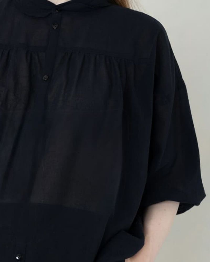 【予約】S/S TT188 前後で着れる ブラックシャツ（4月）