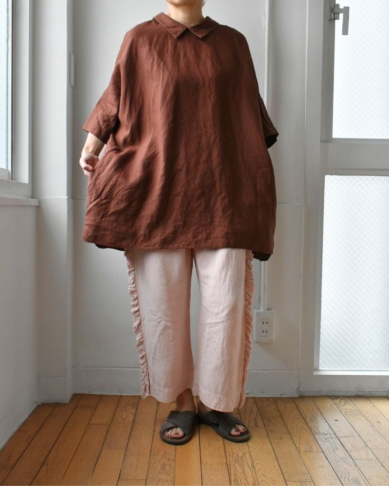 【予約】S/S LA465 ORDINARY WIDE SHIRT TUNIC BLOUSE（5月初旬 – 5月中旬）
