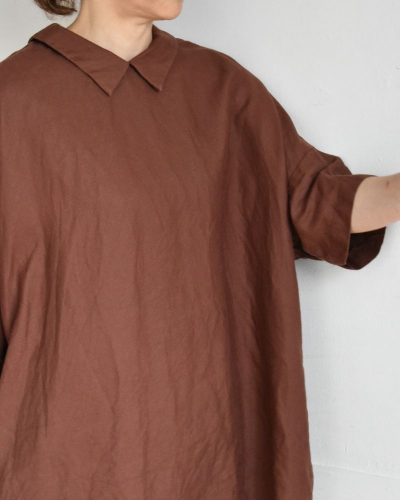 【予約】S/S LA465 ORDINARY WIDE SHIRT TUNIC BLOUSE（5月初旬 – 5月中旬）