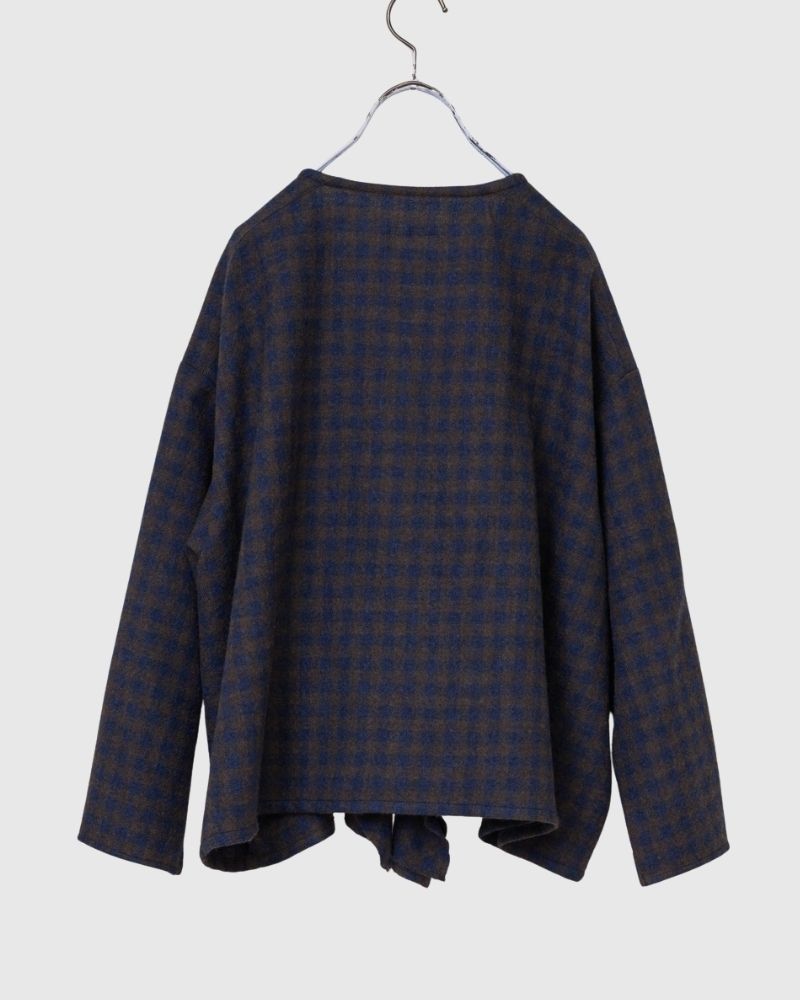 【予約】 F/W LA 530 ギンガムクワイエットフリルブラウス（10月末 - 11月初旬）