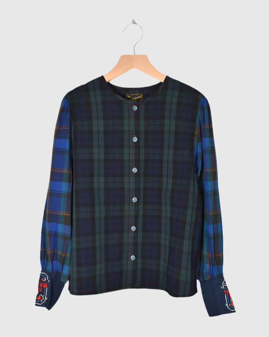 Madras Checked Shirt Navy