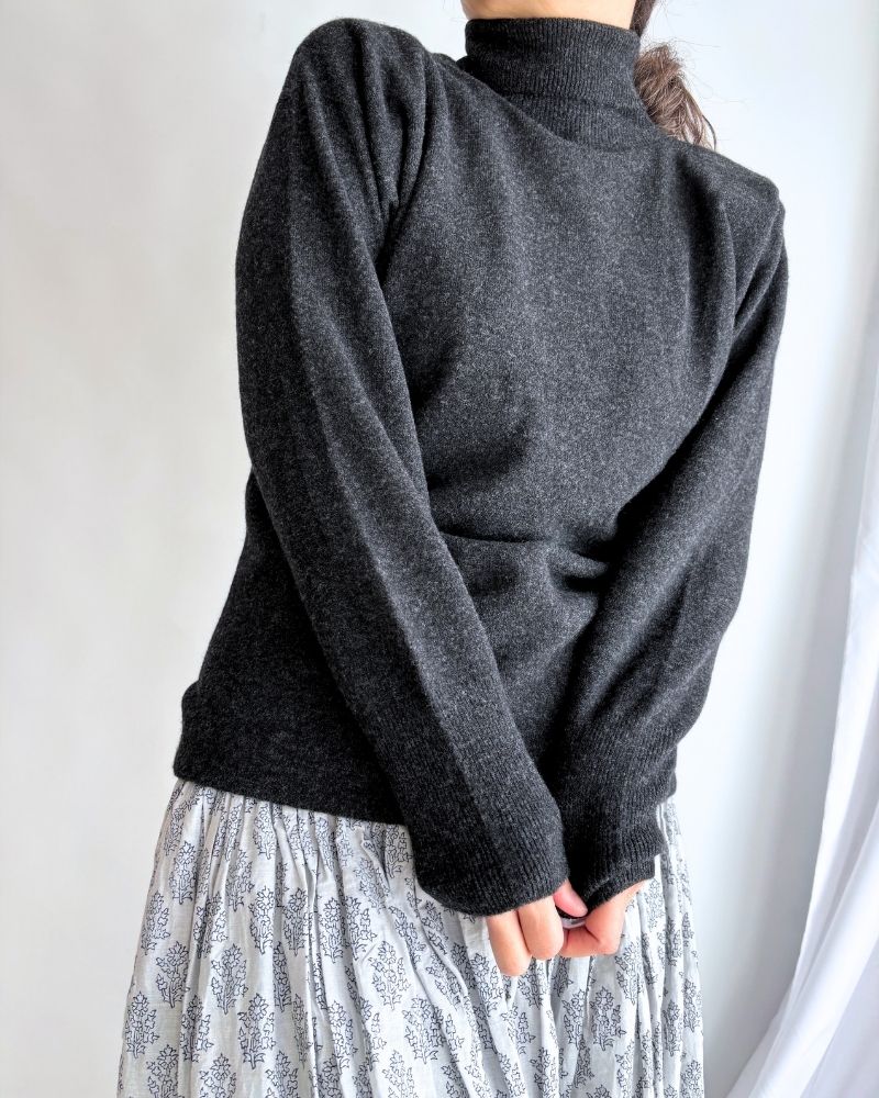 【sale】CECIL タートルニットプルオーバー Charcoal