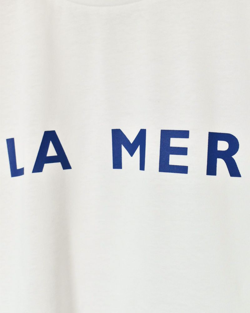 PRINT Tshirt「LA MER」 Blue
