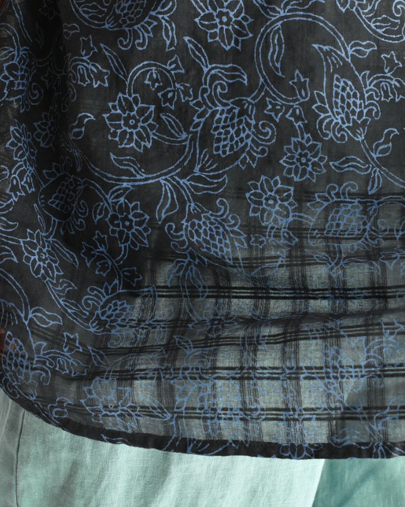 FRENCH/SL FRILL COLLAR SHIRTS Navy/Blue