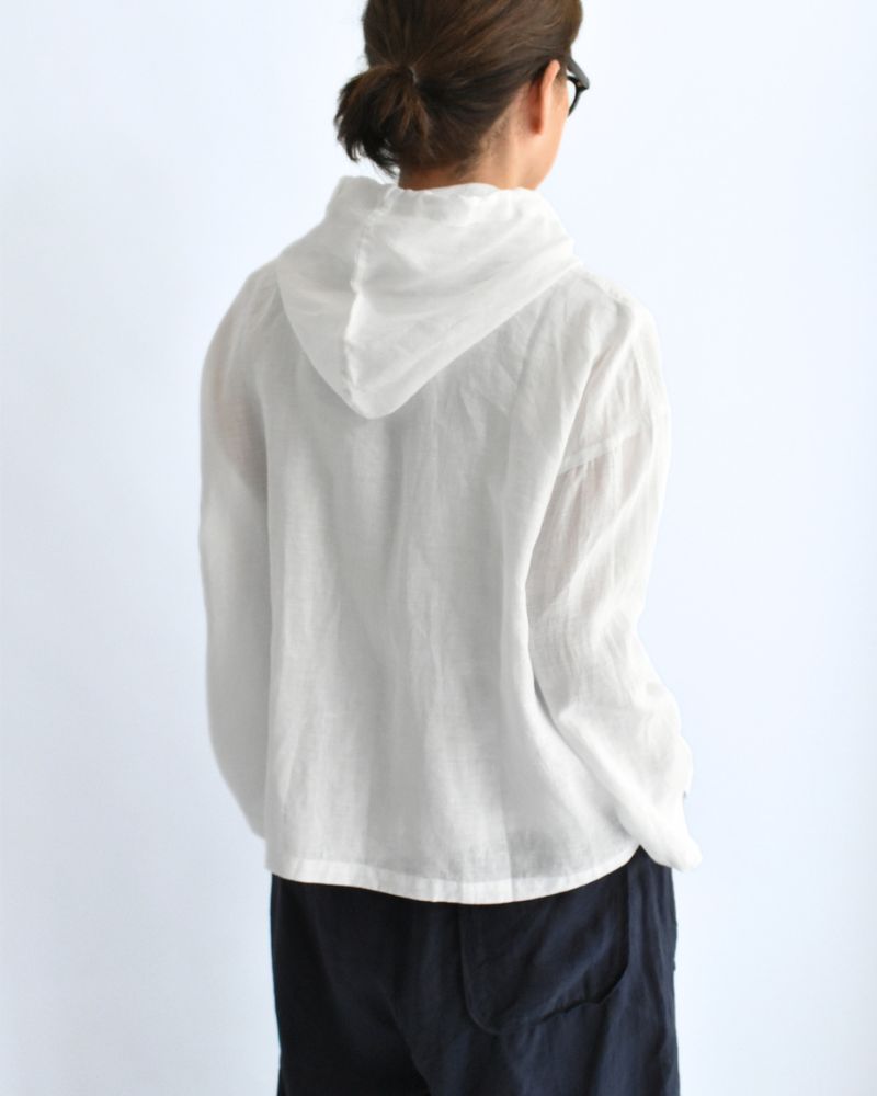 フーディシャツ（LINEN） White