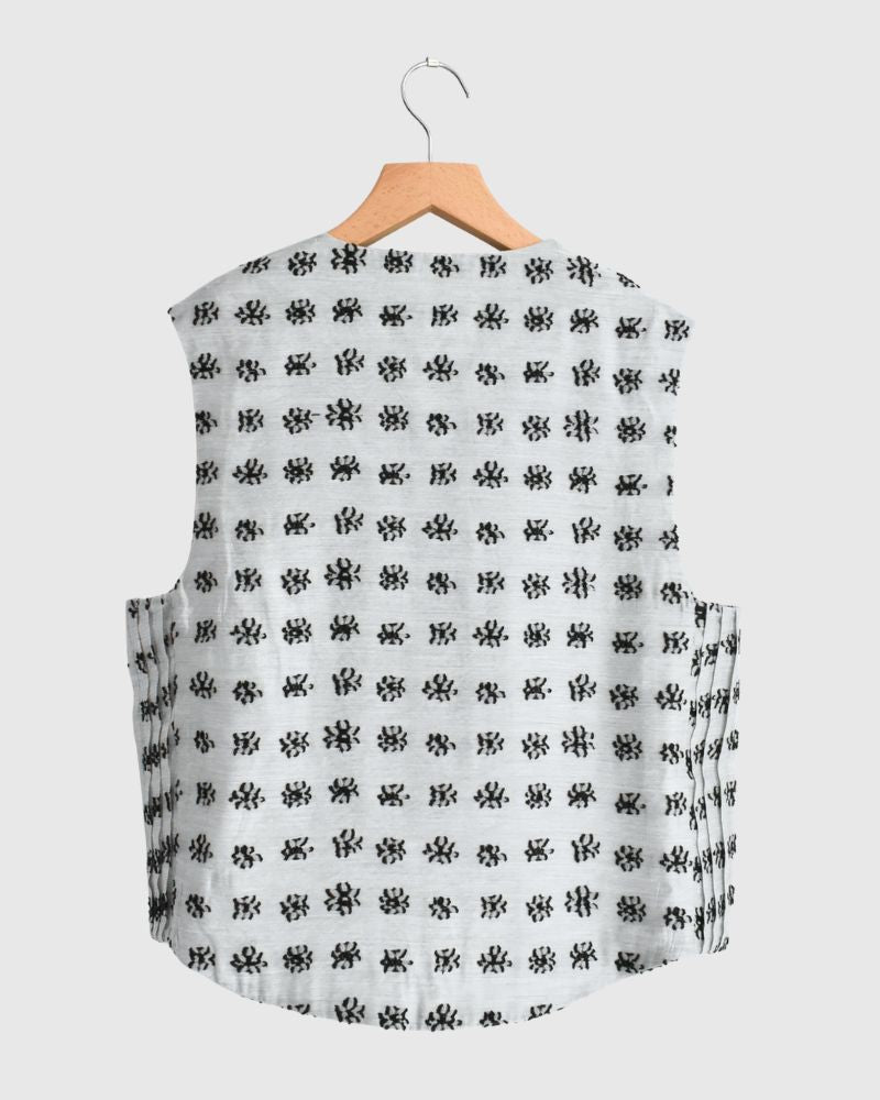 ジャカードアシンメトリーベスト LightGray