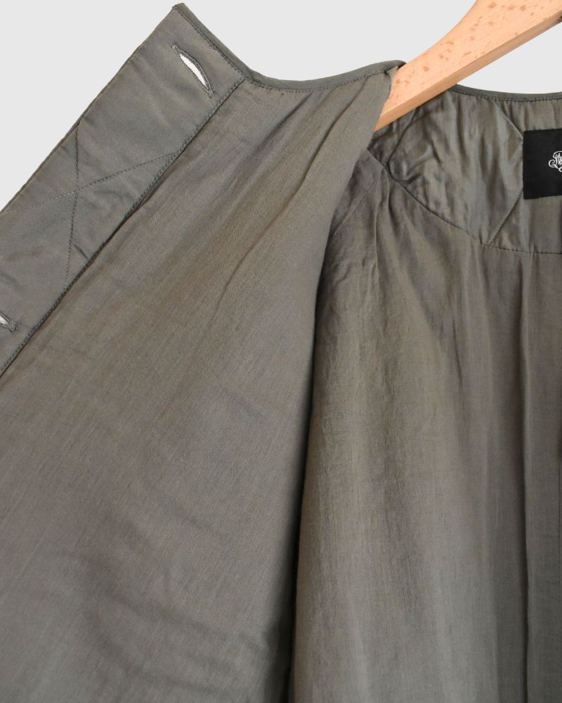 FRONT BUTTON SHORT COAT Olive