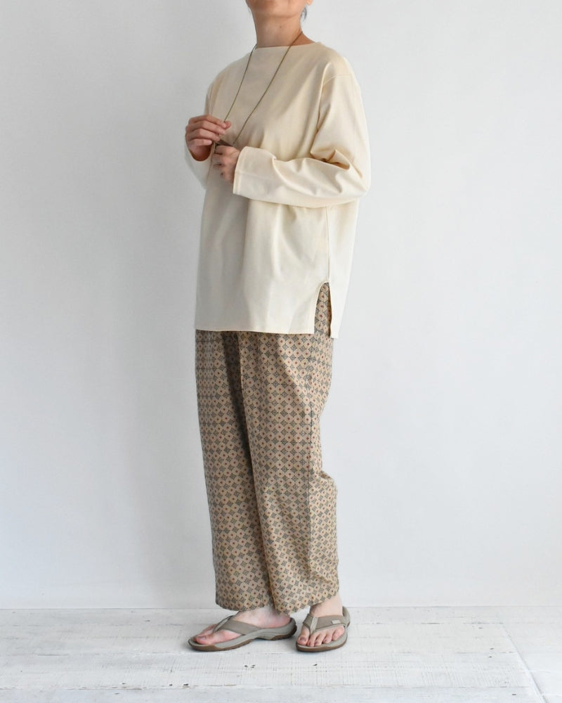 ギザコットン バスクTシャツ Ivory