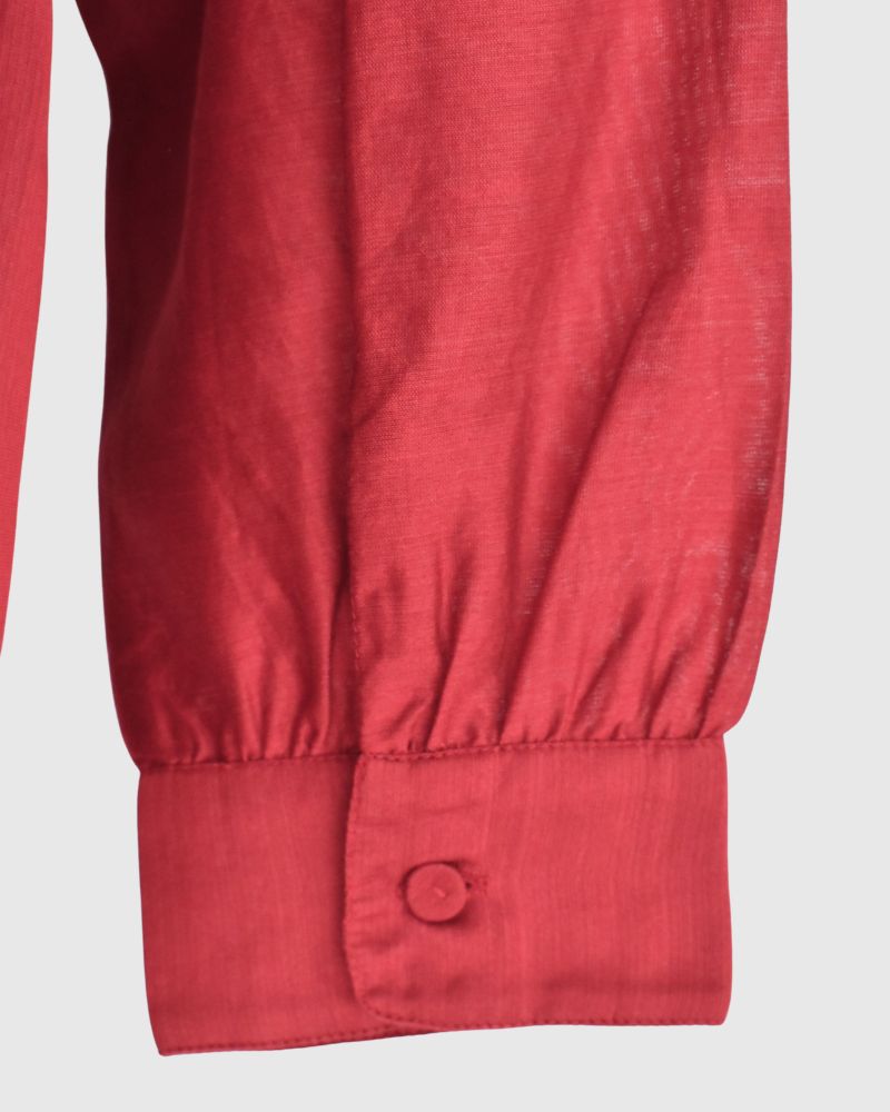 RAHASTHAN TUCK GATHERED PULLOVER Red
