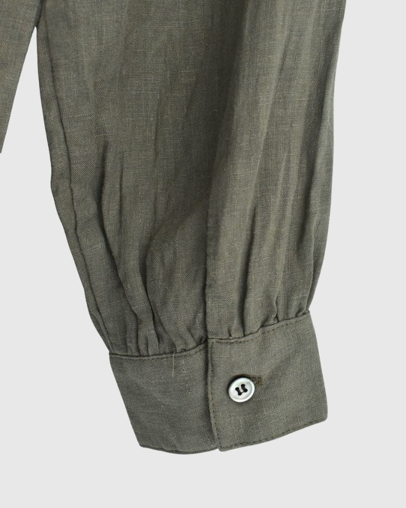 フレンチリネン ドレス Khaki