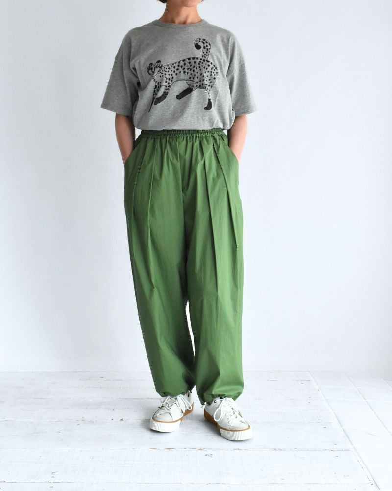 HAKAMA-POPLIN タックイージーパンツ Green