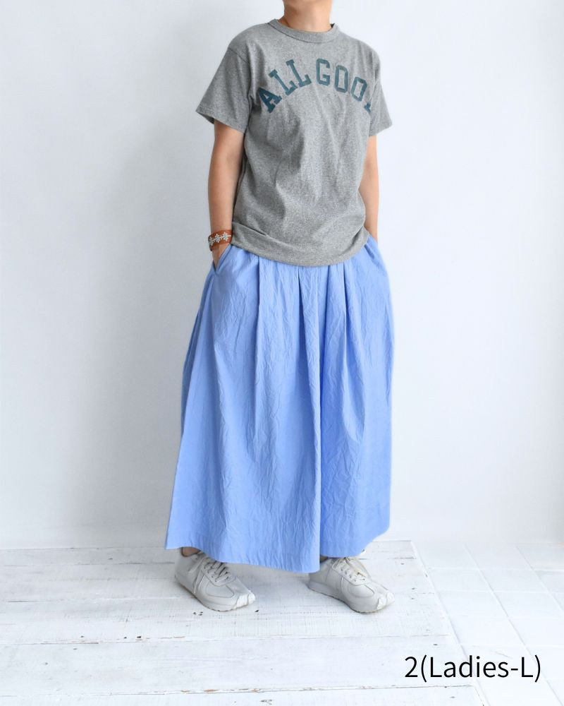 ビンテージコットン天竺 ALL GOOD Tシャツ (LADIES) Gray