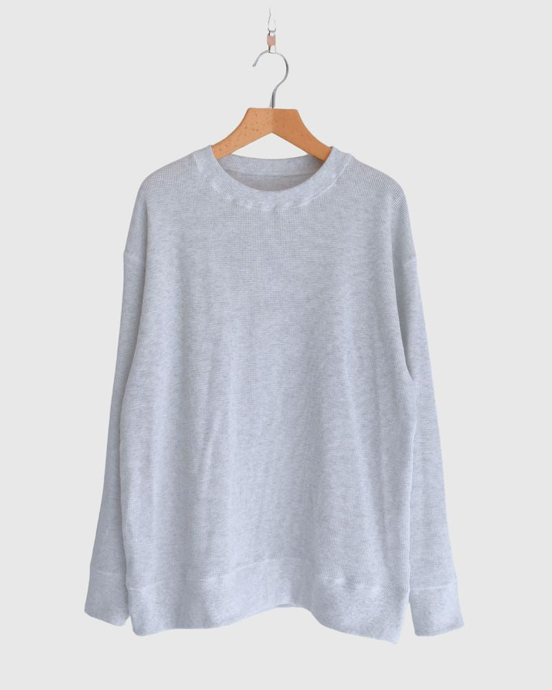 ワッフルロングスリーブTee OatmealGray
