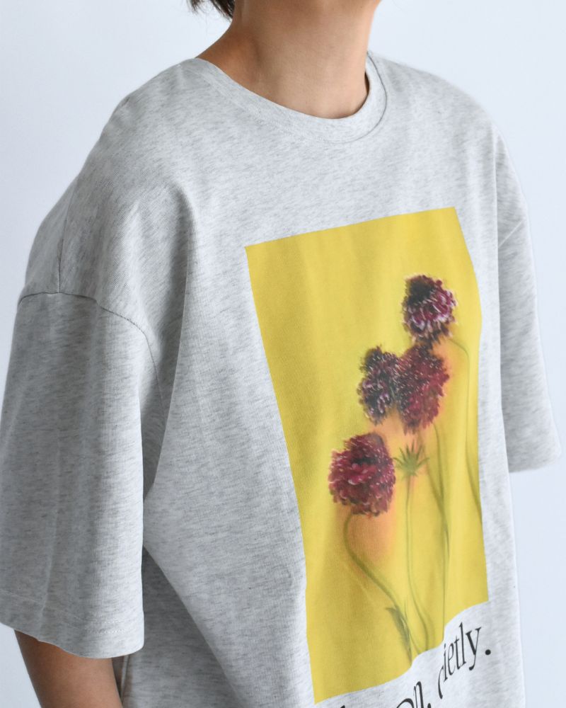 2Way プリントTシャツ AshGray