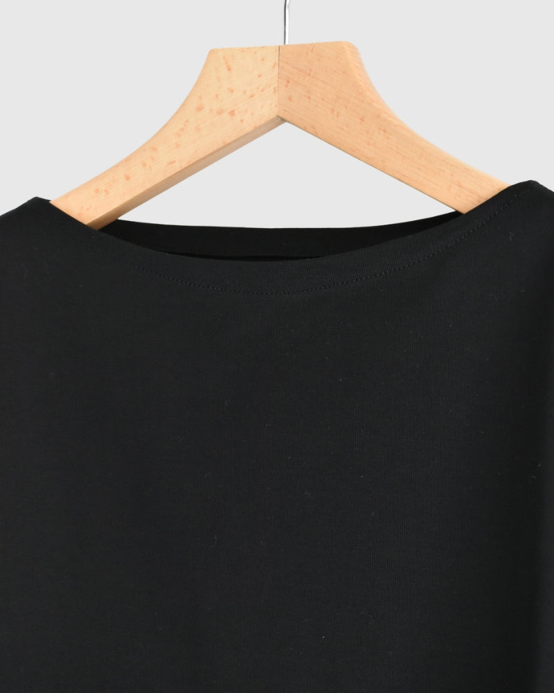 ギザコットン バスクTシャツ Black