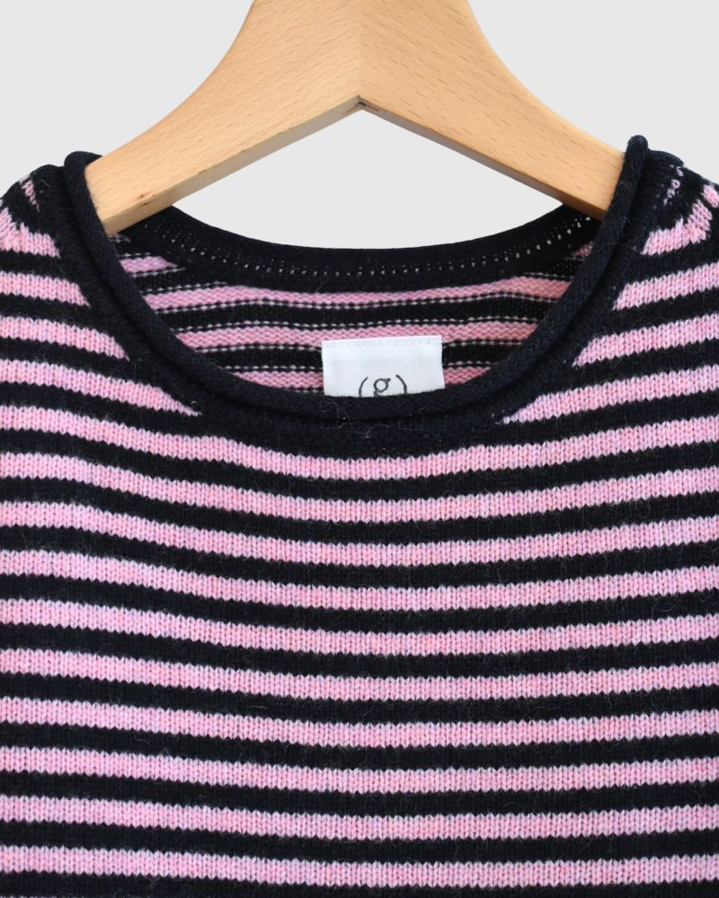 ボーダーニットプルオーバー Pink/Navy