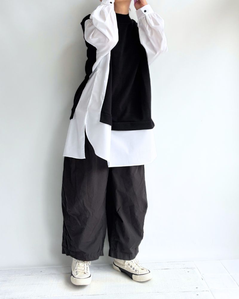 ニットコンビトップス 'JOHA' Black