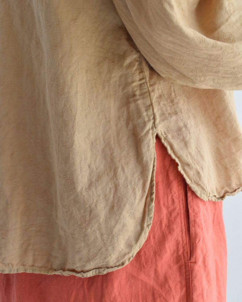 アンティークローズジャカードモダニストブラウス AntiqueBeige