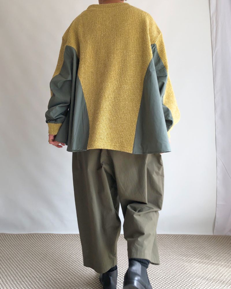 KNIT COMBI TOPS 'ORIAN' Yellow