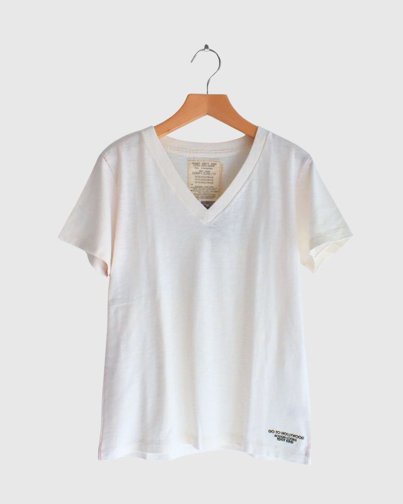 【sale】天竺VネックTシャツ White