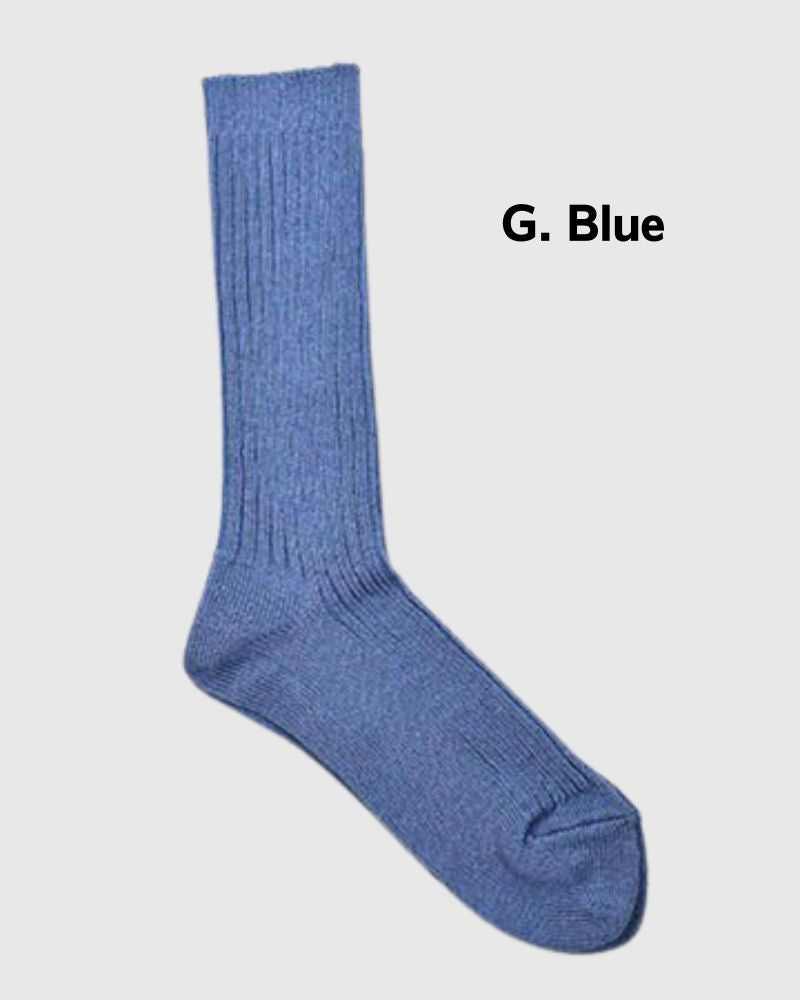 L019 Linen Color Rib Socks