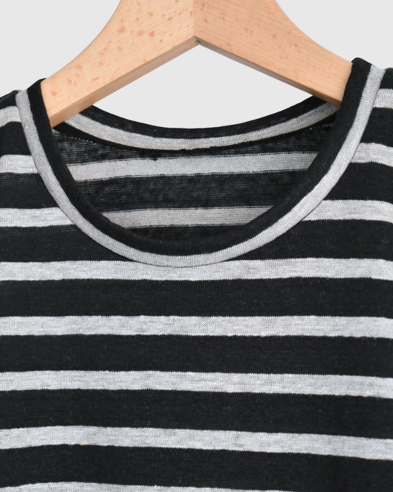 ボーダータンクトップ Black/Natural