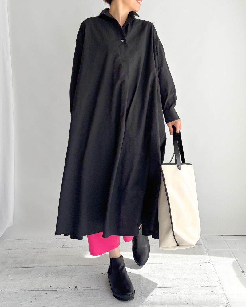 スキッパーフレアドレス Black