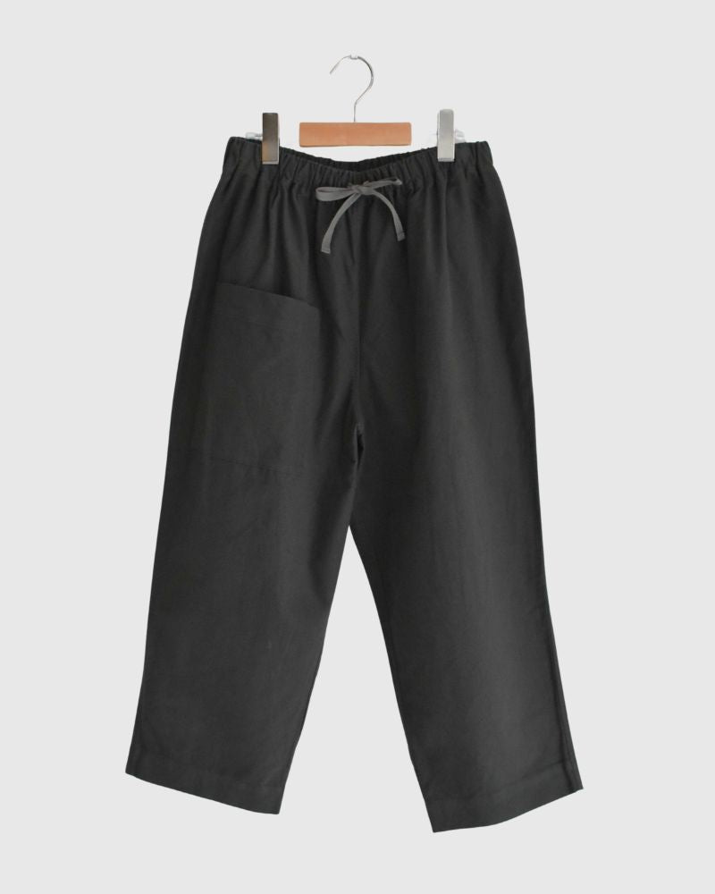 アシンメトリーベイカーパンツ（モールスキン） DarkGray